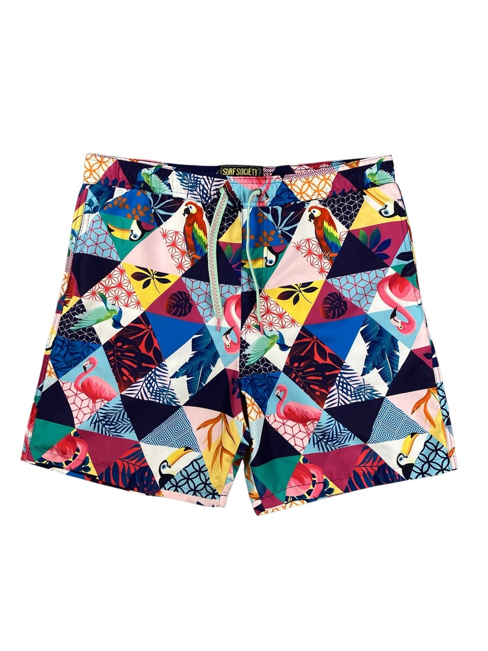 Surf Society Colorful Swim Trunks Men’s Large Beach Vacation Mesh Liner